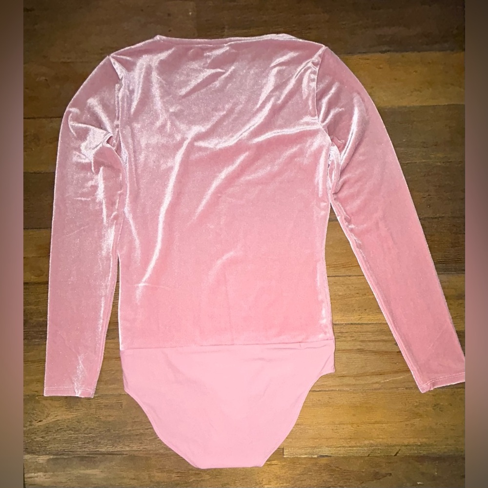 💖5 for $50💖CREW Pink velvet long sleeve bodysuit balletcore - Picture 4 of 11
